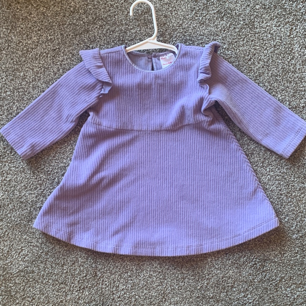 Hanna Andersson 12-18M Lavender Ribbed Dress